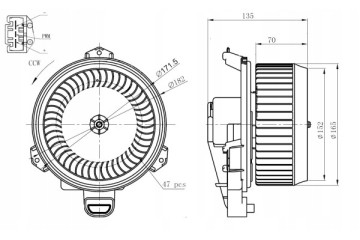 Car blowers NRF 34289 Part manufacturer NRF