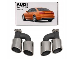 AUDI A6 C7 4G 2011 2018 EXHAUST TIP STYLING ON S6 SET OF 2