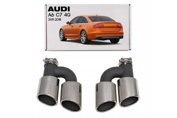 AUDI A6 C7 4G 2011 2018 EXHAUST TIP STYLING ON S6 SET OF 2