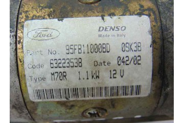 95FB11000BD  MOTOR ARRANQUE FORD KA (CCQ) Básico 2002 95FB11000BD 188025 FORD - 3