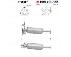 FD1063 AS PARTICULATE FILTER FAP DPF VOLVO S60