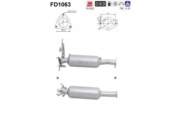 FD1063 AS PARTICULATE FILTER FAP DPF VOLVO S60