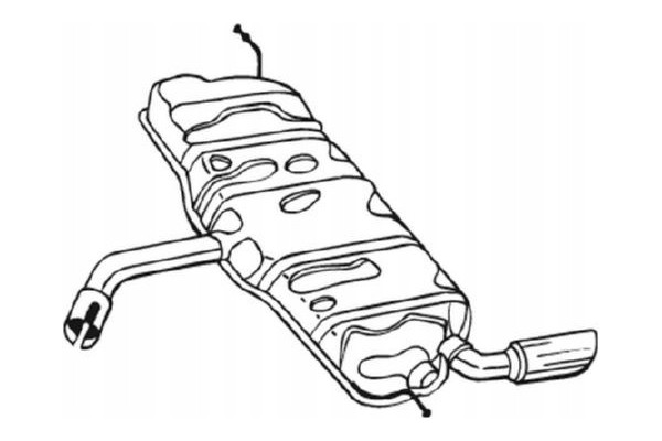 Exhaust system silencer rear BOSAL BOS105 503