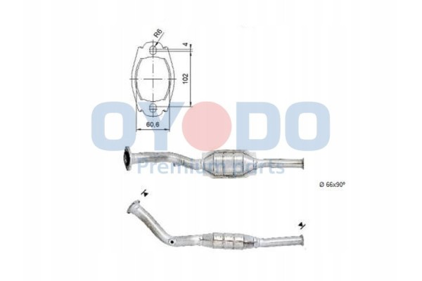 CATALYTIC CONVERTER CITROEN PEUGEOT 10N0140 OYO