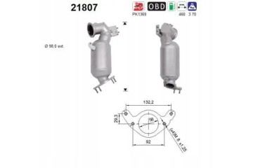 CATALYTIC CONVERTER 21807 AS OPEL INSIGNIA B EURO 6 Packaging status original