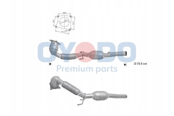 CATALYTIC CONVERTER AUDI 10N0147 OYO OYODO Car type passenger cars