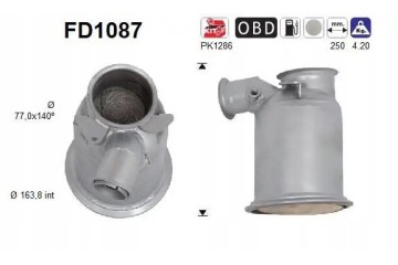 PARTICULATE FILTER FAP DPF FD1087 AS AUDI SEAT Packaging status original