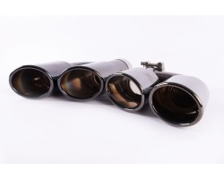 Set of silencer tips AUDI A4 B8 BLACK GLOSS