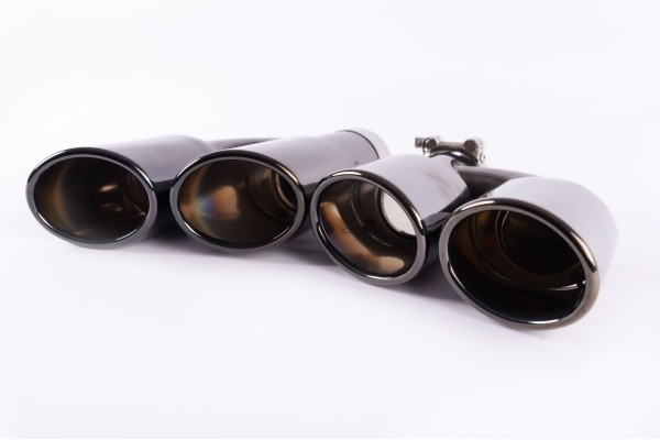 Set of silencer tips AUDI A4 B8 BLACK GLOSS