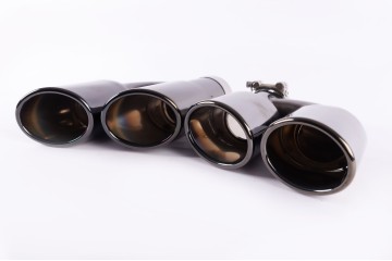 Set of silencer tips AUDI A4 B8 BLACK GLOSS