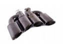Set of silencer tips AUDI A4 B8 BLACK GLOSS Catalog number of the part 75456