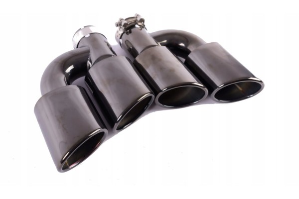 Set of silencer tips AUDI A4 B8 BLACK GLOSS Catalog number of the part 75456