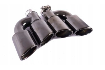 Set of silencer tips AUDI A4 B8 BLACK GLOSS Catalog number of the part 75456