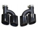 Set of silencer tips AUDI A4 B8 BLACK GLOSS Part manufacturer SAS