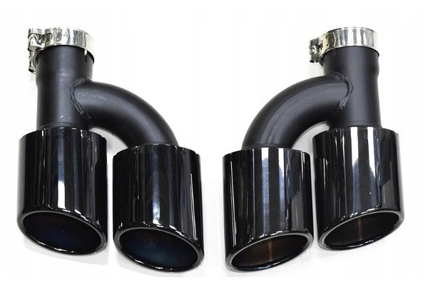 Set of silencer tips AUDI A4 B8 BLACK GLOSS Part manufacturer SAS