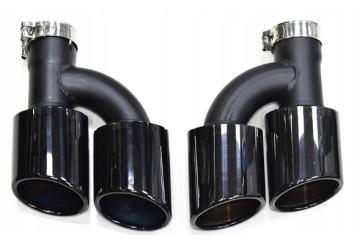 Set of silencer tips AUDI A4 B8 BLACK GLOSS Part manufacturer SAS