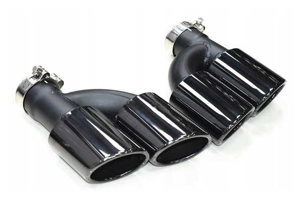 Set of silencer tips AUDI A4 B8 BLACK GLOSS Car type passenger cars