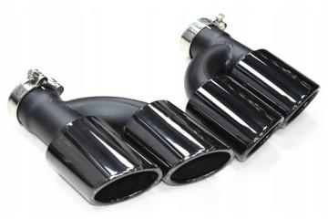 Set of silencer tips AUDI A4 B8 BLACK GLOSS Car type passenger cars
