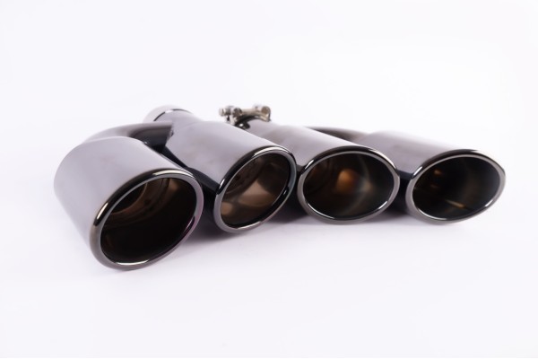 Set of silencer tips AUDI A4 B8 BLACK GLOSS Product weight with unit packaging 2 kg