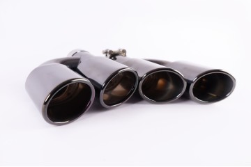 Set of silencer tips AUDI A4 B8 BLACK GLOSS Product weight with unit packaging 2 kg