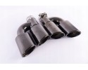 Set of silencer tips AUDI A4 B8 BLACK GLOSS Customs tariff code 87089299