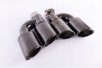 Set of silencer tips AUDI A4 B8 BLACK GLOSS Customs tariff code 87089299