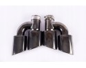 Set of silencer tips AUDI A4 B8 BLACK GLOSS EAN GTIN 5908256875456