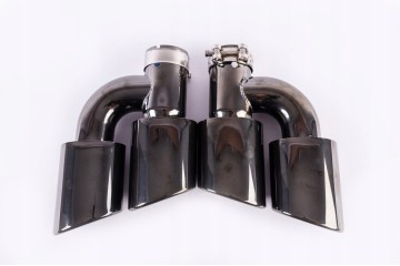 Set of silencer tips AUDI A4 B8 BLACK GLOSS EAN GTIN 5908256875456