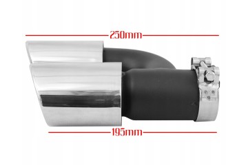 Puntas de Escape SAS Acero Inoxidable Negro Brillante 2 piezas para Au