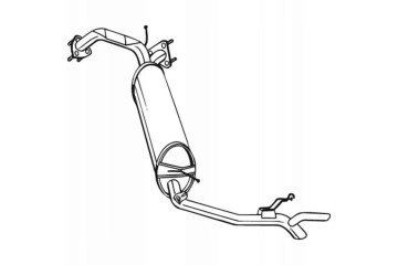 Exhaust system silencer rear BOSAL 282 975 Catalog number of the part 282 975