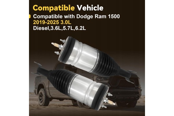 DODGE RAM 1500 DT 2019 24 SHOCK ABSORBER AIR SHOCK ABSORBERS BELLOWS SET Catalog number of the part 68260911AG 68260910AG 682609