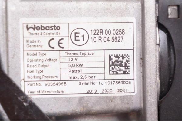 Calefactor estacionamiento WEBASTO para VOLVO XC90 XC60 S60 III V60 II