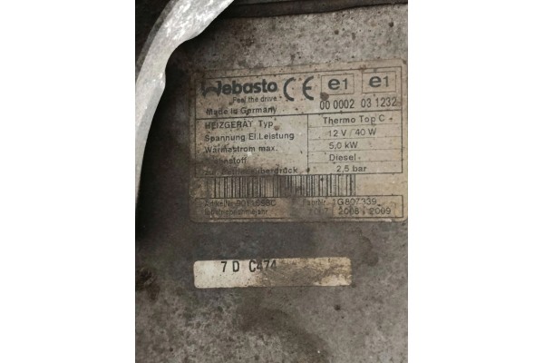 PARKING HEATER WEBASTO FIAT DUCATO 000002021232 Catalog number of substitutes 16807339