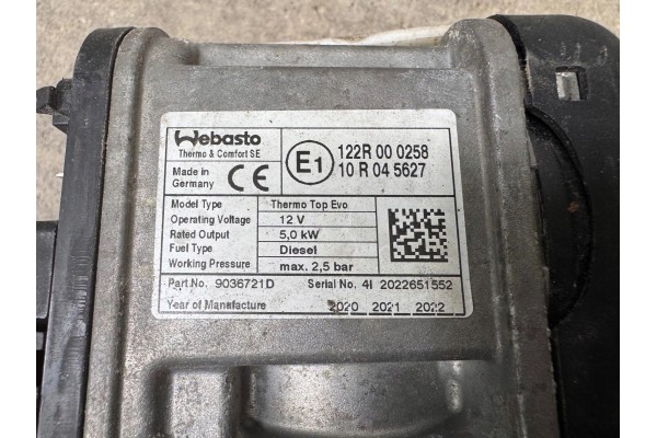 WEBASTO THERMO TOP EVO BMW G30 G05 G06 Part manufacturer Webasto