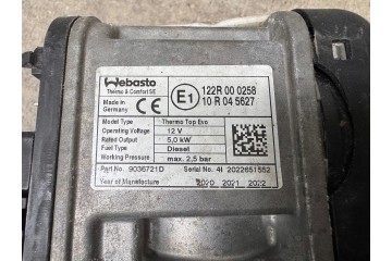 WEBASTO THERMO TOP EVO BMW G30 G05 G06 Part manufacturer Webasto