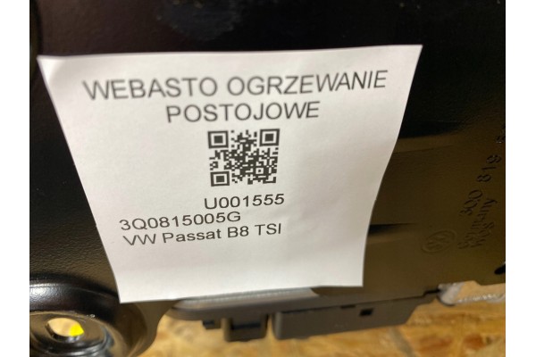 GD VW PASSAT B8 TSI WEBASTO PARKING HEATER 3Q0815005G ORIGINAL Version European