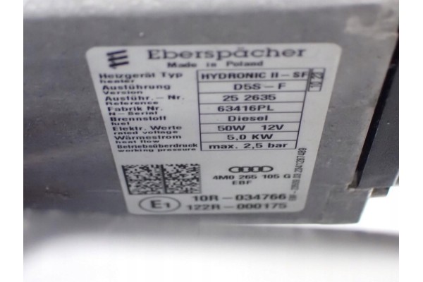 Calefactor estacionamiento Webasto 4M0265105G Audi A8 D5 4N 50 TDI 3.0