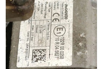 PARKING HEATER WEBASTO VOLKSWAGEN TRANSPORTER CARAVELLE T6 Catalog number of the part 7E0819008K