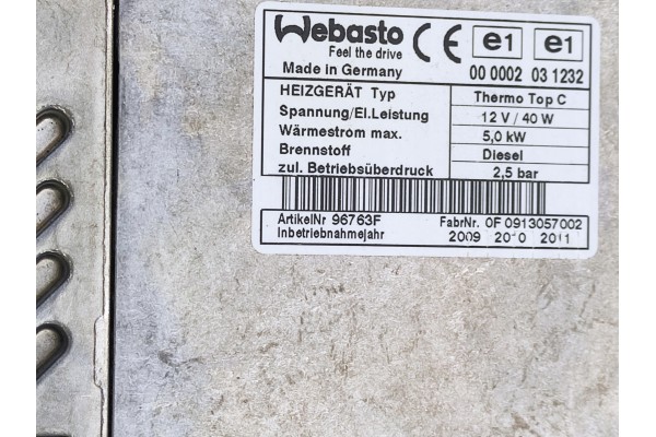 Unidad calefactora Webasto Thermo Top C 12V 5kW 66724A 93002C diésel