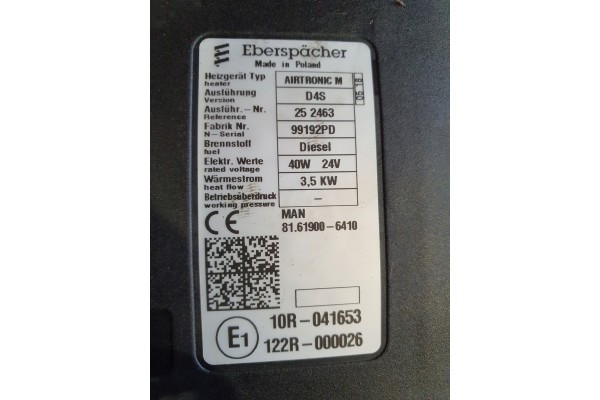 Webasto airtronic 24v 3 5kw Part manufacturer MAN OE