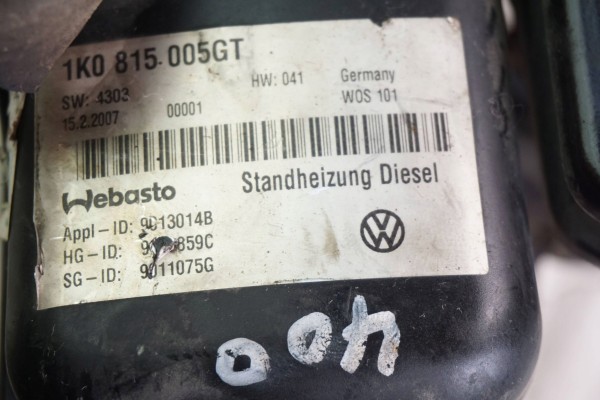 Calefactor estacionario Webasto VW Touran Caddy 1K0815005GT 9013859C