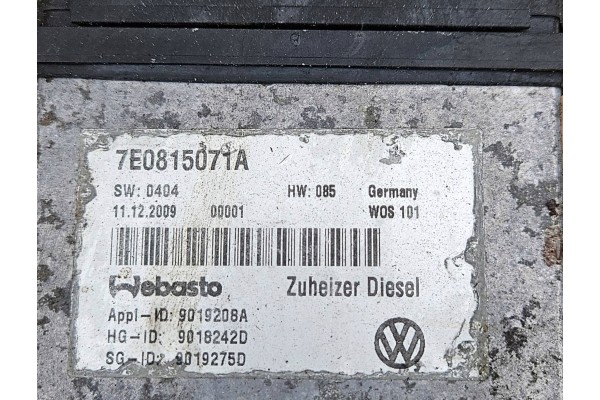 Calefactor estacionario Webasto 7E0815071A para VW T5 Multivan Diesel