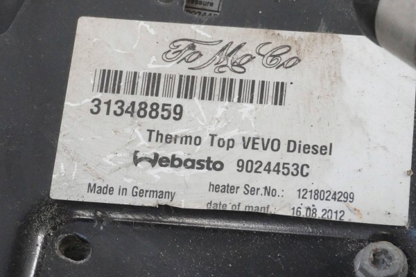 PARKING HEATER WEBASTO VOLVO XC60 V60 XC70 V70 31348859 9024454C Catalog number of substitutes 9024454C