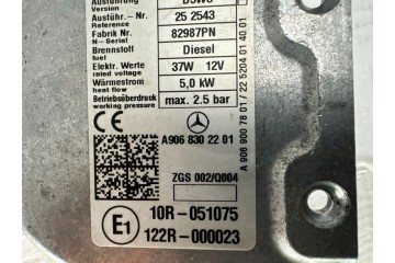 Parking heater Webasto A9068302201 Mercedes Benz Sprinter W907 W910 Catalog number of substitutes ZGS002Q004 122R000023