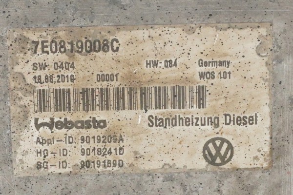 Calefactor estacionario WEBASTO VW T5 7E0819008C 9018241D