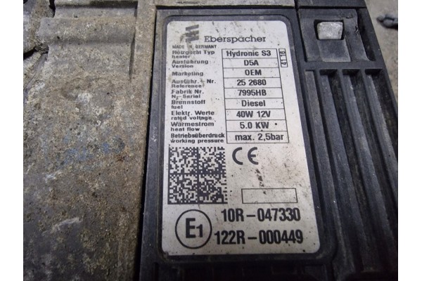 HEATING HYDRONIC S3 D5A WEBASTO Catalog number of the part VITO 447 A4478303001 253007
