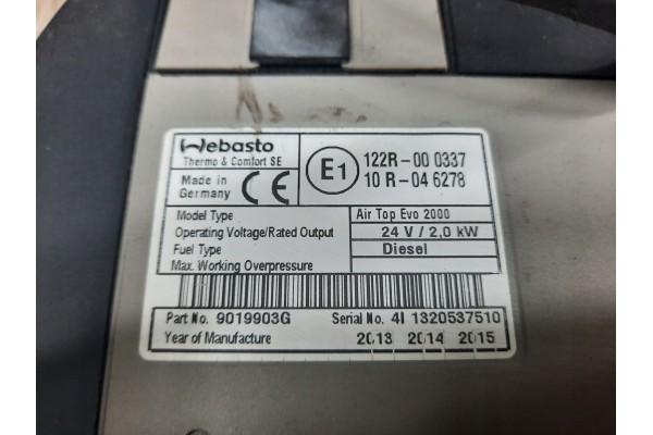 Calefactor Webasto Air Top Evo 2000 para Volvo FH 4 FM 4