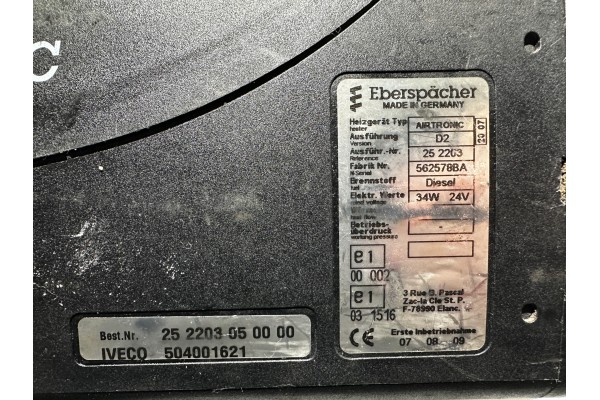 Webasto Airtronic D2 para Iveco Stralis Euro 5