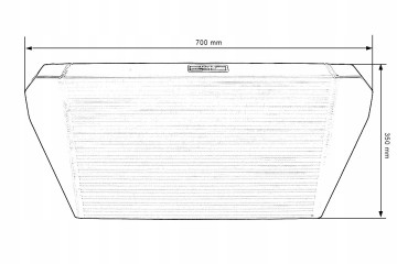 Intercooler TurboWorks 550x350x76 rear Car type passenger cars