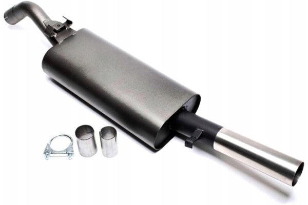 Sports exhaust silencer 1x60mm TA TECHNIX EVOG2E60 VW GOLF MK2 II 19E 1G1